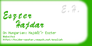 eszter hajdar business card